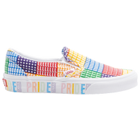 White slip on vans grade clearance school