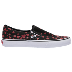Women's - Vans Classic Slip On - Black/Racing Red