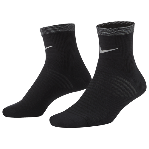 

Nike Mens Nike Spark Lightweight Ankle Socks - Mens Black/Reflective Silver Size L