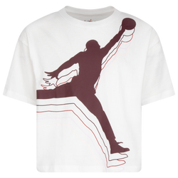 Girls' Grade School - Jordan Graphic T-Shirt - White/Maroon