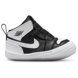 Boys' Infant - Jordan AJ 1 Crib Bootie - Black/White/White