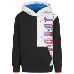 Boys' Grade School - Jordan Space Glitch Pullover Hoodie - Black/White