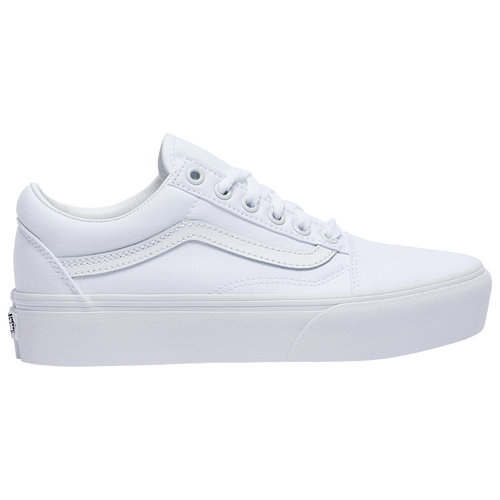 

Womens Vans Vans Old Skool Platform - Womens Skate Shoe White/White/True White Size 08.5