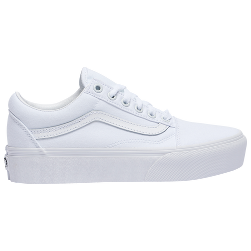 

Vans Womens Vans Old Skool Platform - Womens Skate Shoes True White/White/White Size 7.5