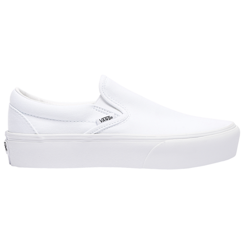 

Vans Womens Vans Classic Slip-On Platform - Womens Skate Shoes True White/White Size 6.0