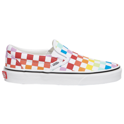 Girls' Grade School - Vans Classic Slip On - White/Multicolor