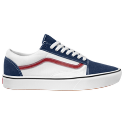 Boys' Grade School - Vans Comfycush Old Skool - White/Dress Blue