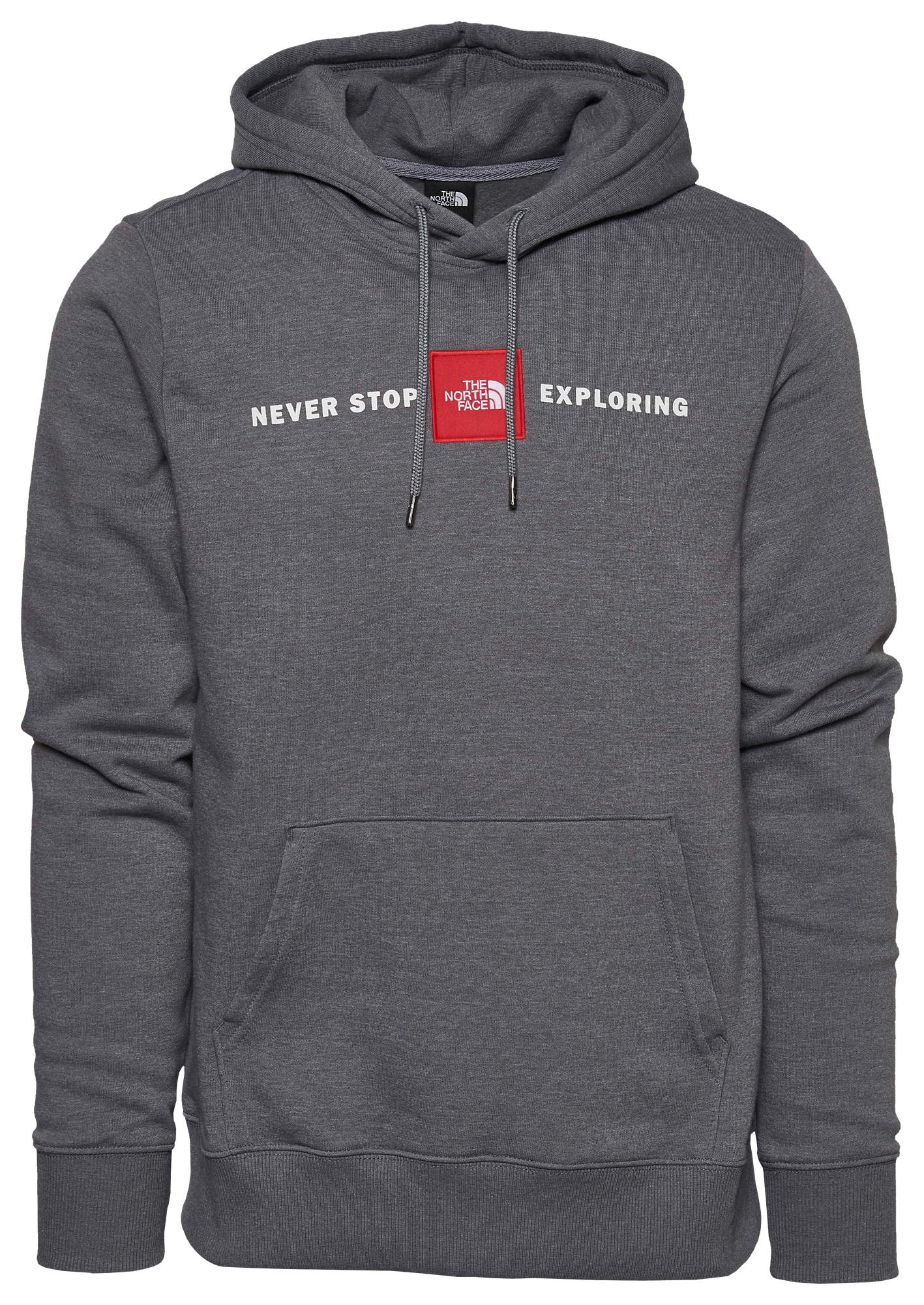 north face men's red box pullover hoodie