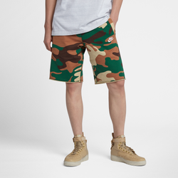 Men's - Nike Alumni Camo Shorts - Gorge Green/White