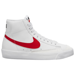 Boys' Grade School - Nike Blazer Mid '77 - White/Habanero Red/Medium Blue