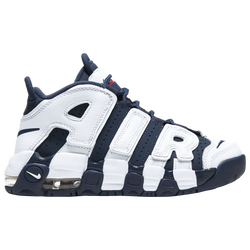 Boys' Preschool - Nike Air More Uptempo - White/Midnight Navy/Metallic Gold
