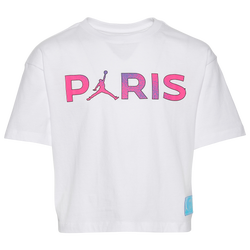 Girls' Grade School - Jordan PSG Boxy T-Shirt - White/Purple