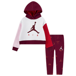 Girls' Toddler - Jordan Fleece Hoodie and Legging - Maroon/White