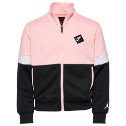 Girls' Grade School - Jordan Colorblock Full-Zip Tricot Jacket - Arctic Punch/Black