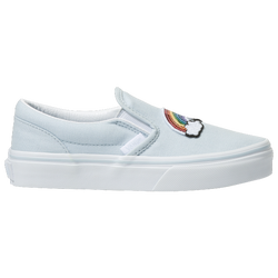 Girls' Preschool - Vans Classic Slip On Seq Patch - Blue/White/Multi