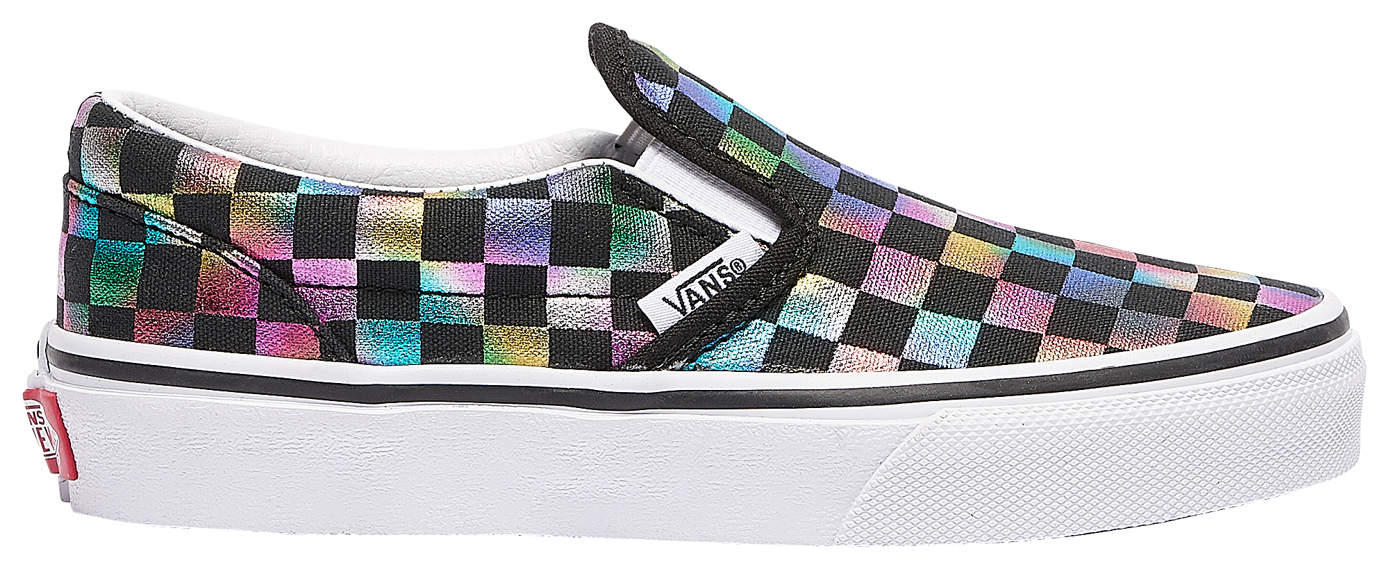 slip on vans true white