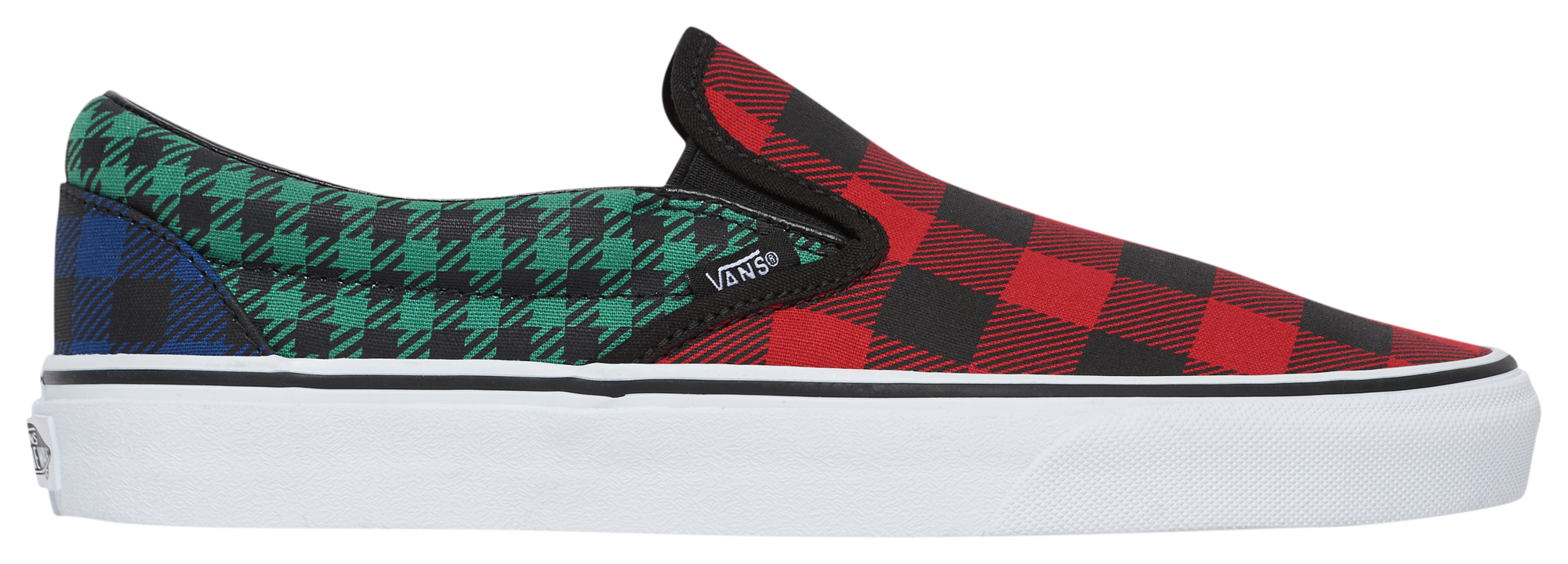 red and black plaid vans