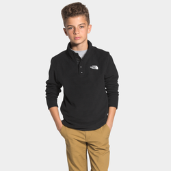 Boys' Grade School - The North Face Glacier 1/4 Snap Pullover - Tnf Black/Black
