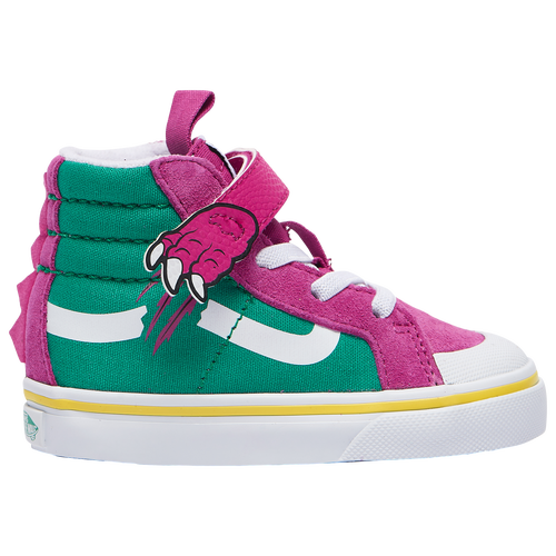 

Girls Vans Vans SK8-Hi - Girls' Toddler Shoe Green/Red/White Size 04.0