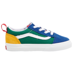 Infant Toddler - Vans Old Skool Elastic Lace - Blue/Green/Yellow