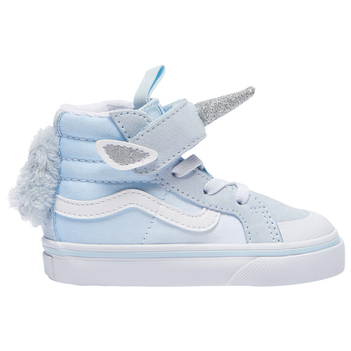 

Girls Vans Vans SK8 Hi - Girls' Toddler Shoe Delicate Blue/Silver Size 04.0