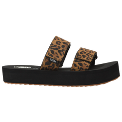 Women's - Vans Cayucas Slide Mega Platform - Black/Brown