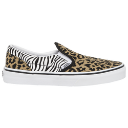 Girls' Grade School - Vans Classic Slip On - Black/White/Multi