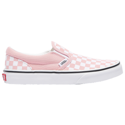 Girls' Grade School - Vans Classic Slip On - White/Powder Pink