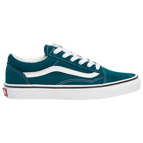 

Boys Vans Vans Old Skool V - Boys' Grade School Shoe Deep Teal/White Size 04.5