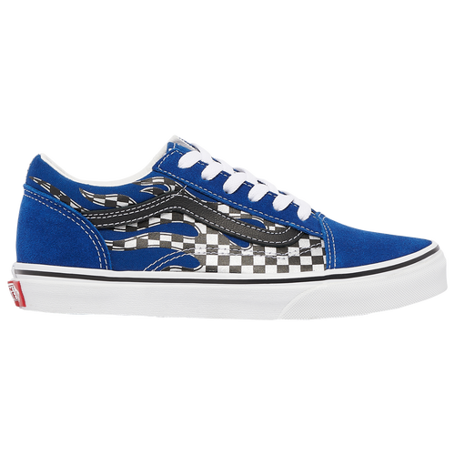 

Vans Boys Vans Old Skool Flame - Boys' Grade School Shoes Black/White/Blue Size 5.5