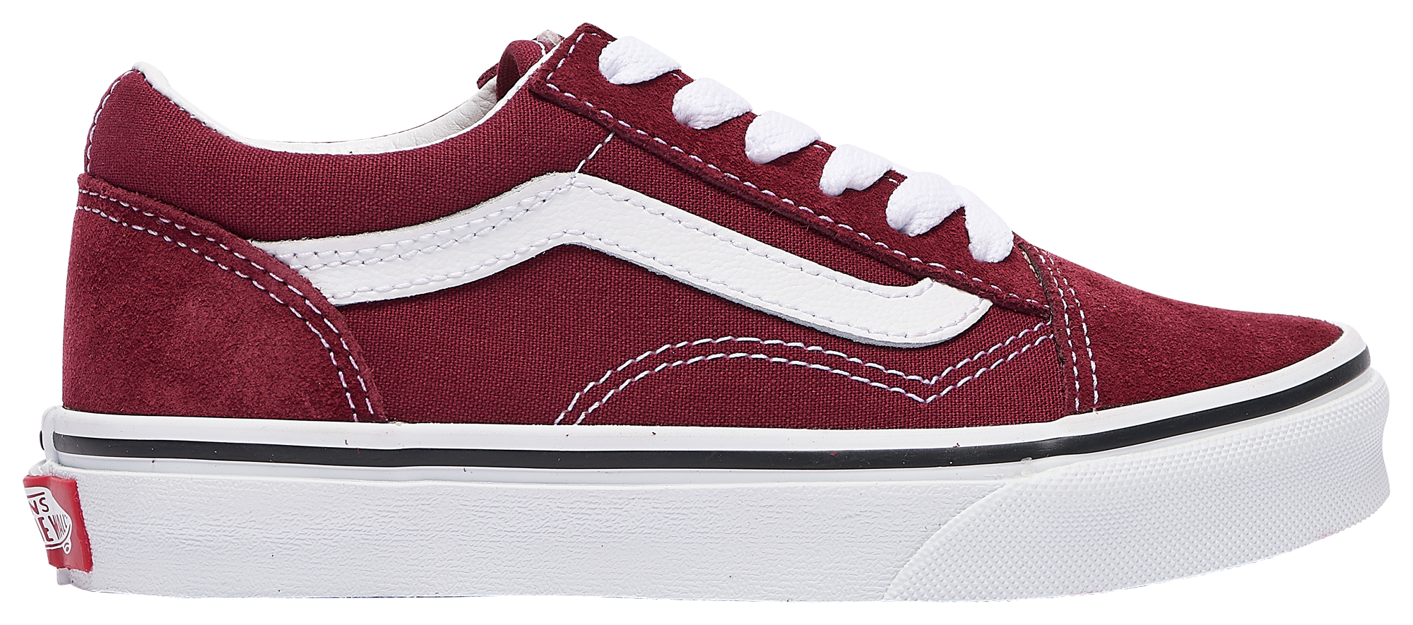 Burgundy vans foot locker sale