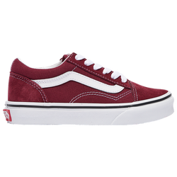 Boys' Grade School - Vans Old Skool - Pomegranate/White