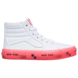 Girls' Grade School - Vans SK8-Hi - White/Pink
