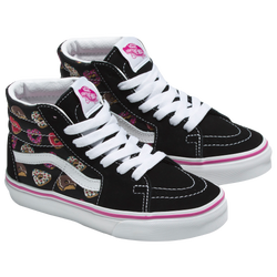 Girls' Grade School - Vans SK8 Hi Love - Black/Pink