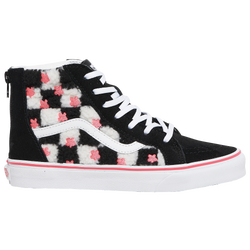Girls' Grade School - Vans SK8 Hi Zip - Black/White/Pink