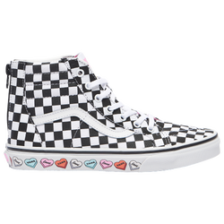 Girls' Grade School - Vans SK8 Hi Zip - Black/White/Multi