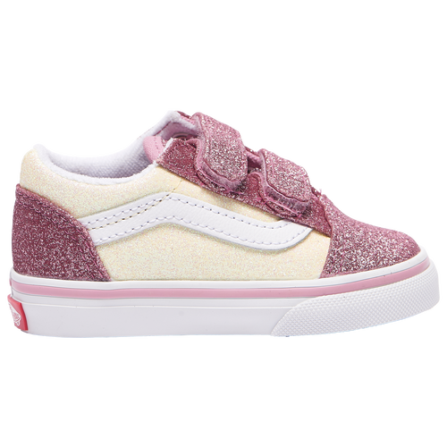 

Vans Girls Vans Glitter Two Tone - Girls' Toddler Shoes Pink/White Size 4.0