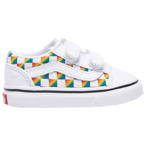 

Girls Vans Vans Old Skool - Girls' Toddler Shoe White/Multi Size 05.0