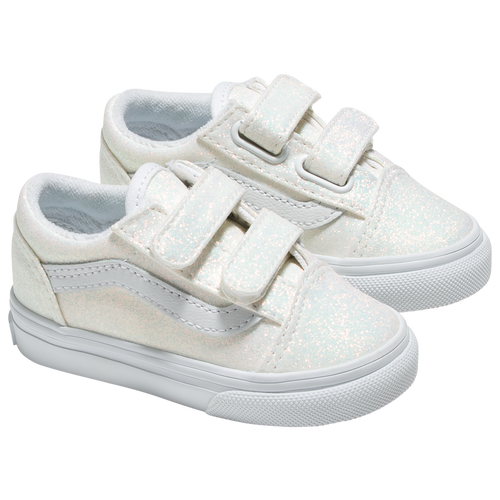 

Vans Girls Vans Old Skool - Girls' Toddler Shoes White/White/Silver Size 04.0