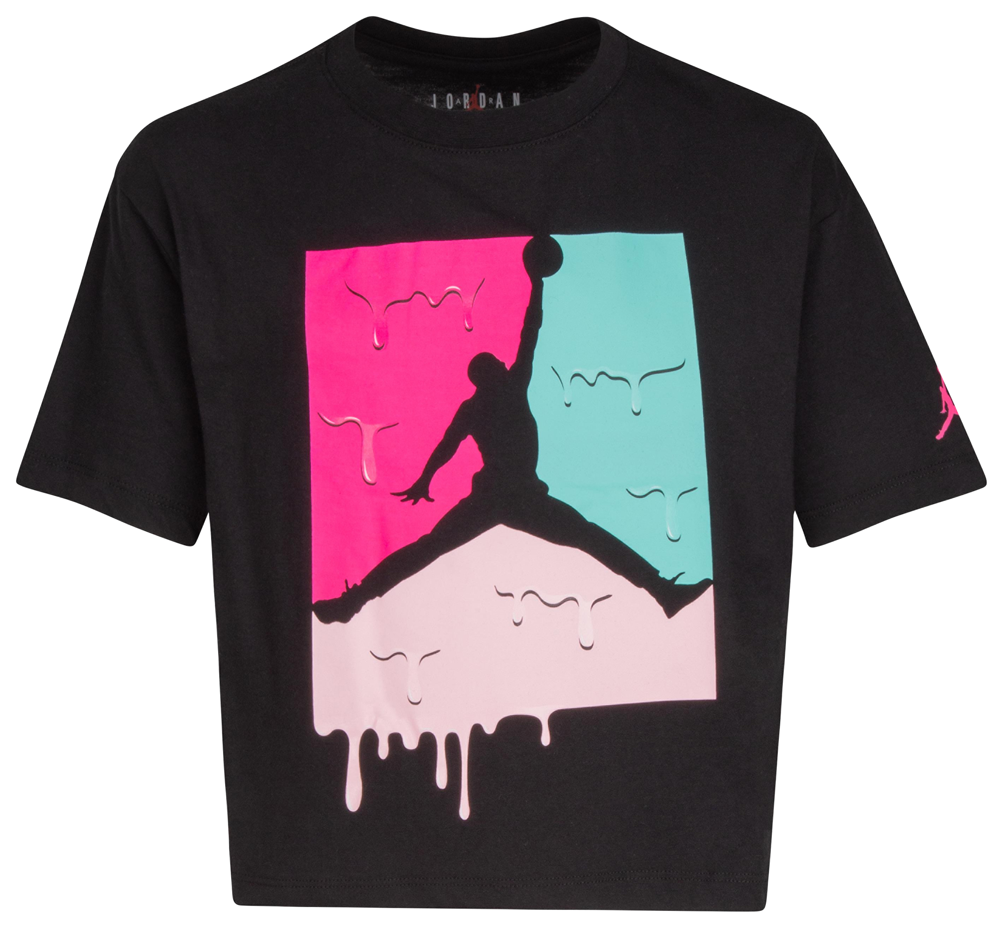 blue and pink jordan shirt