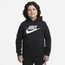 Nike Club HBR Pullover Hoodie - Boys' Grade School Black/Gray