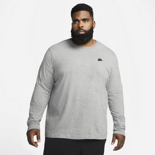 Nike Mens  Nsw Club T-shirt In Grey/black