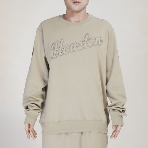 

Pro Standard Mens Pro Standard Astros Tonal Fleece Crewneck - Mens Taupe Size XL