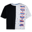 Jordan Space Glitch Split T-Shirt - Girls' Preschool Black/White/Multi