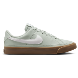 Boys' Grade School - Nike Court Legacy - Lt Silver/White/Gum Dk Brown