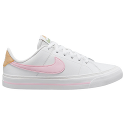 Boys' Grade School - Nike Court Legacy - White/Pink Foam/Honeydew