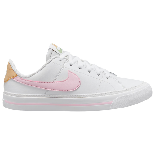 

Nike Boys Nike Court Legacy - Boys' Grade School Basketball Shoes White/Pink Foam/Honeydew Size 06.5