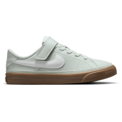Boys' Preschool - Nike Court Legacy - Lt Silver/White/Gum Dk Brown