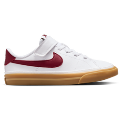Boys' Preschool - Nike Court Legacy - White/Team Red/Gum Yellow