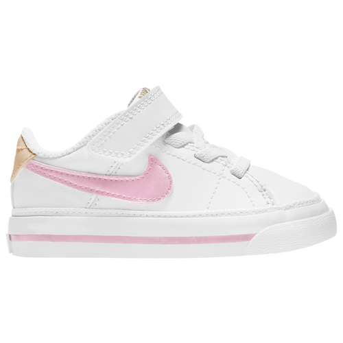 

Nike Boys Nike Court Legacy - Boys' Infant Basketball Shoes Honeydew/Pink Foam/White Size 8.0